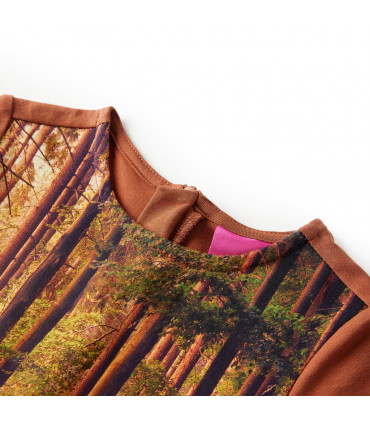 Kids' Dress with Long Sleeves Cognac 116