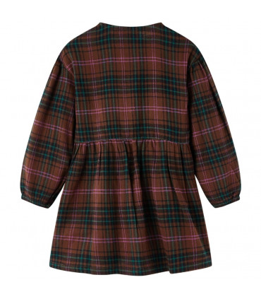 Kids' Dress with Long Sleeves Cognac 92