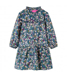 Kids' Dress with Long Sleeves Dark Blue 116