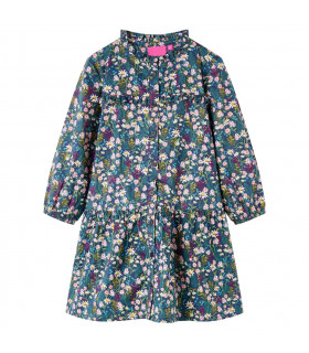 Kids' Dress with Long Sleeves Dark Blue 92