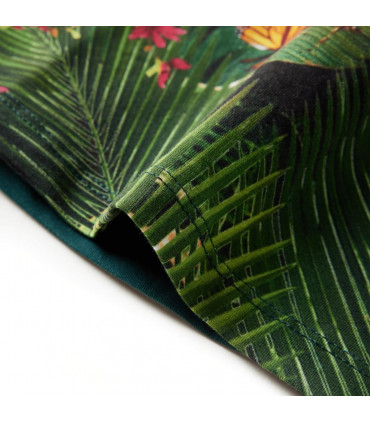 Kids' Dress with Long Sleeves Dark Green 116