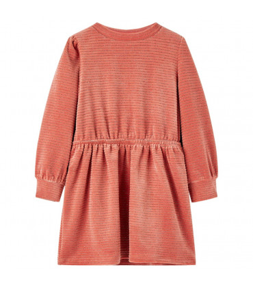 Kids' Dress with Long Sleeves Medium Pink 140