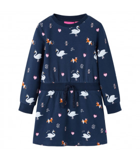 Kids' Dress with Long Sleeves Navy 116