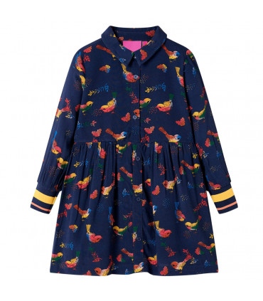 Kids' Dress with Long Sleeves Navy 116