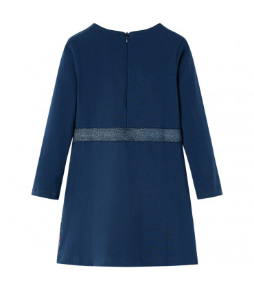 Kids' Dress with Long Sleeves Navy 128