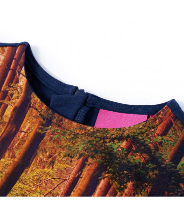 Kids' Dress with Long Sleeves Navy 128