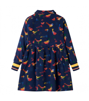 Kids' Dress with Long Sleeves Navy 128