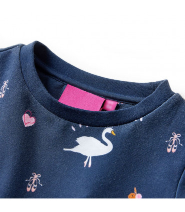 Kids' Dress with Long Sleeves Navy 140
