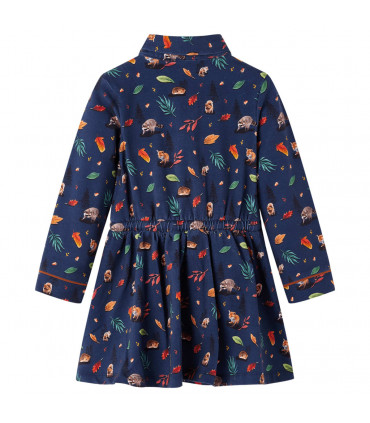 Kids' Dress with Long Sleeves Navy 140