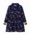 Kids' Dress with Long Sleeves Navy 140