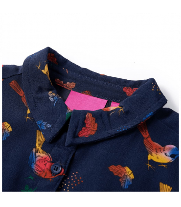 Kids' Dress with Long Sleeves Navy 140