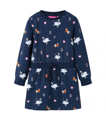 Kids' Dress with Long Sleeves Navy 92
