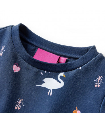 Kids' Dress with Long Sleeves Navy 92