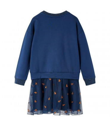 Kids' Dress with Long Sleeves Navy 92