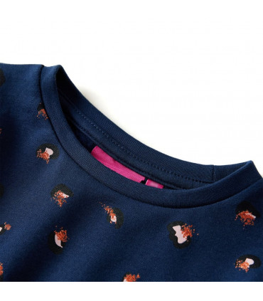 Kids' Dress with Long Sleeves Navy Blue 104