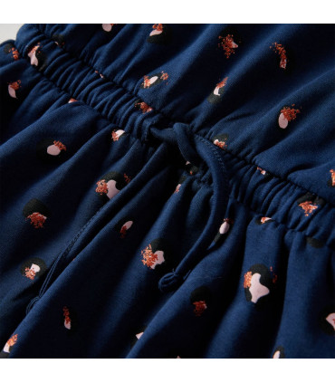 Kids' Dress with Long Sleeves Navy Blue 116