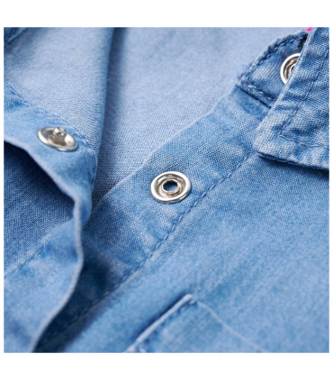 Kids' Dress with Long Sleeves Navy and Denim Blue 92