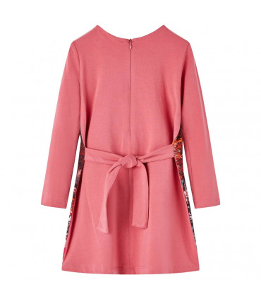 Kids' Dress with Long Sleeves Old Pink 140