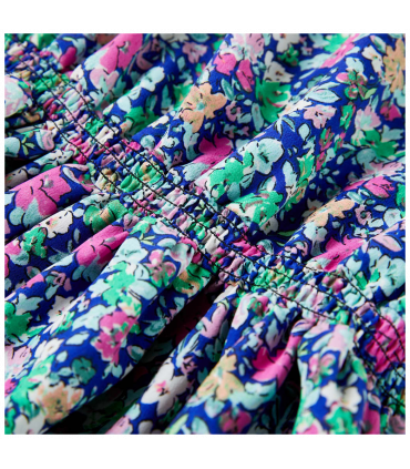 Kids' Dress with Ruffle Sleeves Cobalt Blue 104