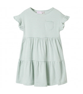 Kids' Dress with Ruffle Sleeves Mint 128