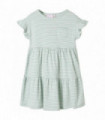 Kids' Dress with Ruffle Sleeves Mint 128