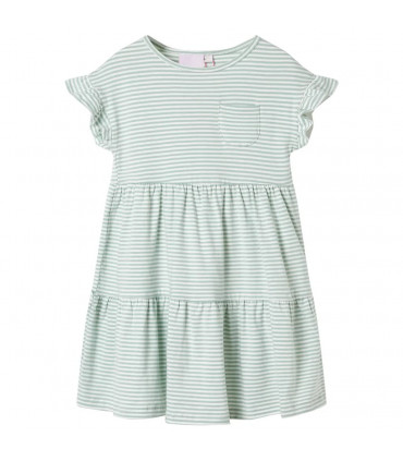 Kids' Dress with Ruffle Sleeves Mint 140