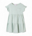 Kids' Dress with Ruffle Sleeves Mint 140