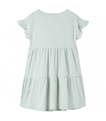 Kids' Dress with Ruffle Sleeves Mint 140