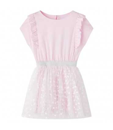 Kids' Dress with Ruffles Light Pink 104