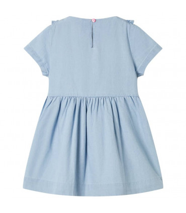 Kids' Dress with Ruffles Soft Blue 92