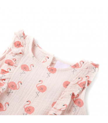 Kids' Dress with Ruffles Soft Pink 116