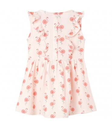 Kids' Dress with Ruffles Soft Pink 140