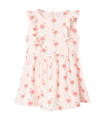 Kids' Dress with Ruffles Soft Pink 92