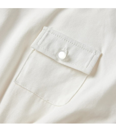 Kids' Dress with Short Sleeves Ecru 104