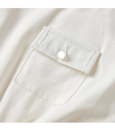 Kids' Dress with Short Sleeves Ecru 140