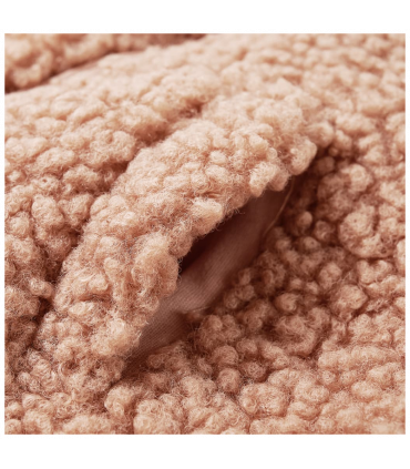 Kids' Hooded Jacket Teddy Faux Fur Light Cognac 92