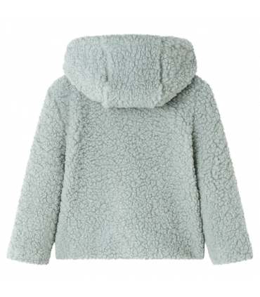 Kids' Hooded Jacket Teddy Faux Fur Mint Green 104