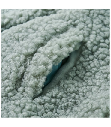 Kids' Hooded Jacket Teddy Faux Fur Mint Green 104