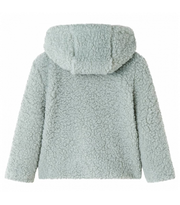 Kids' Hooded Jacket Teddy Faux Fur Mint Green 116