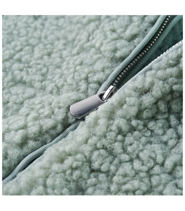 Kids' Hooded Jacket Teddy Faux Fur Mint Green 128