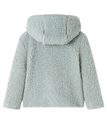 Kids' Hooded Jacket Teddy Faux Fur Mint Green 92