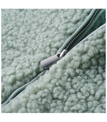 Kids' Hooded Jacket Teddy Faux Fur Mint Green 92