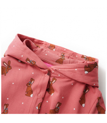 Kids' Hooded Onesie Old Pink 104
