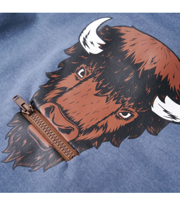 Kids' Hooded Sweatshirt Blue Melange 128