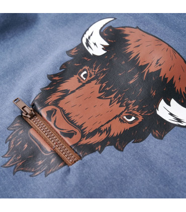 Kids' Hooded Sweatshirt Blue Melange 140