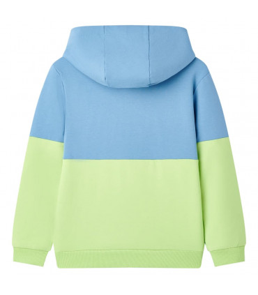 Kids' Hooded Sweatshirt Blue and Soft Yellow 116