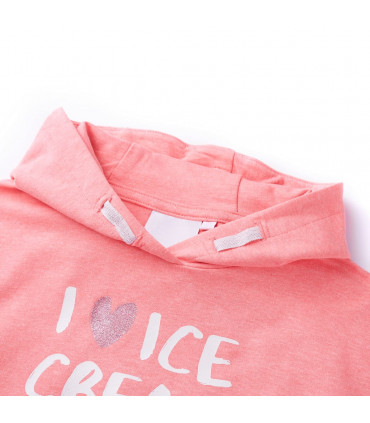 Kids' Hooded Sweatshirt Bright Pink 92