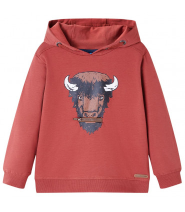 Kids' Hooded Sweatshirt Burnt Red 92