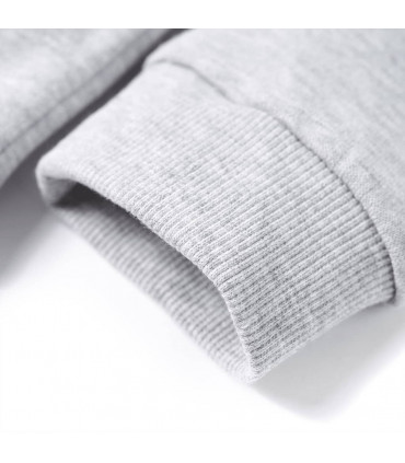 Kids' Hooded Sweatshirt Grey Melange and Orange 140