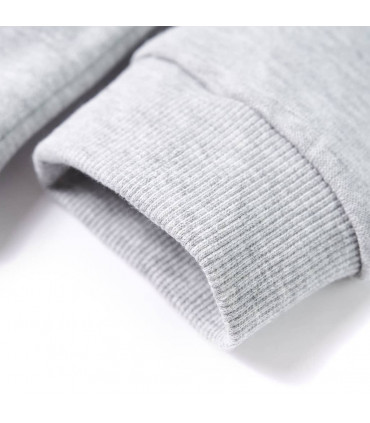 Kids' Hooded Sweatshirt Grey Melange and Orange 92